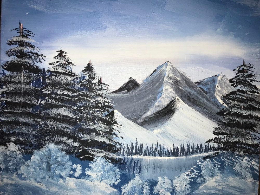 Peaceful Winter Mountain Landscape