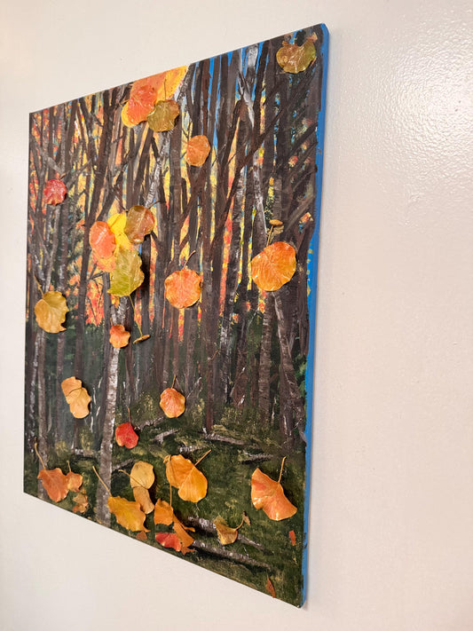 Golden Falling Leaves Local Print