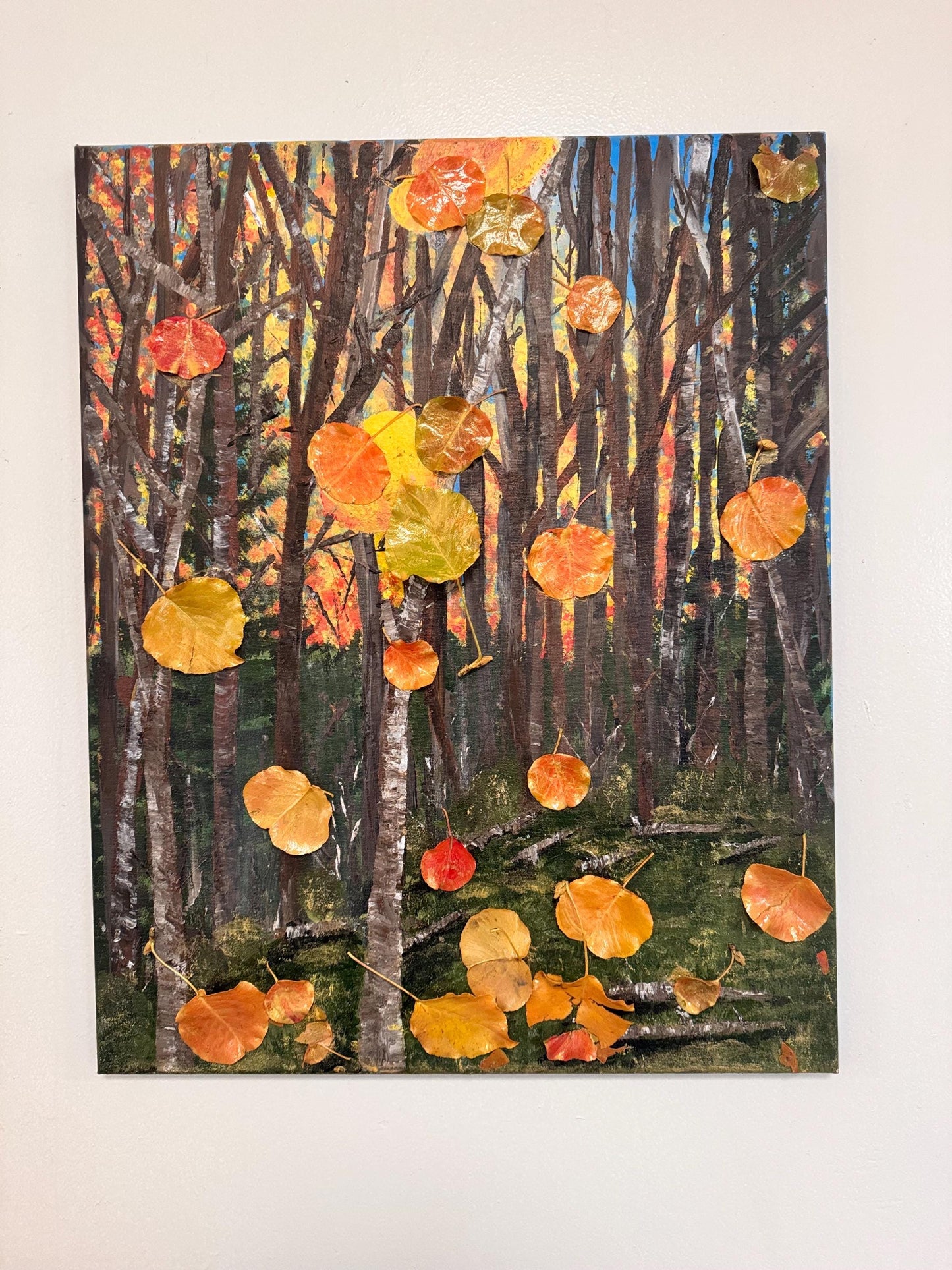 Golden Falling Leaves Local Print