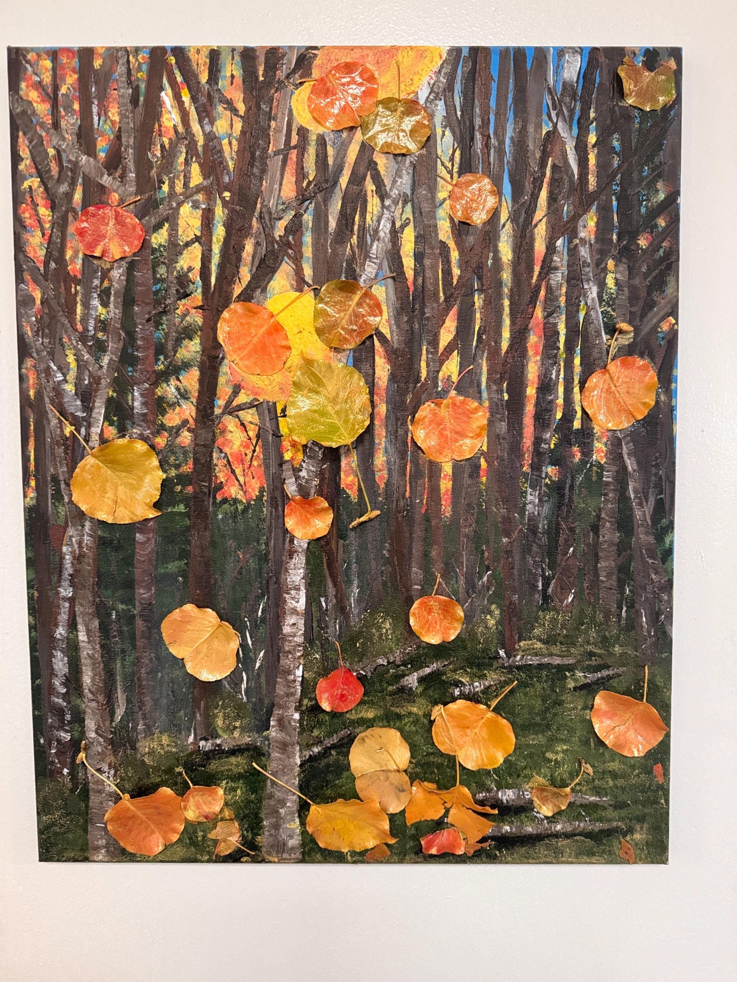 Golden Falling Leaves Local Print
